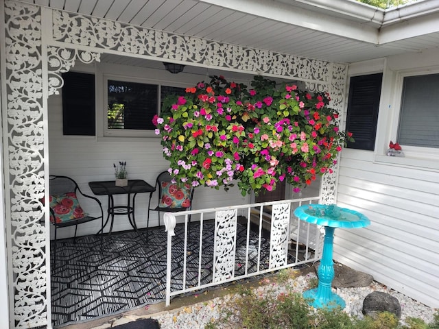 exterior space with covered porch