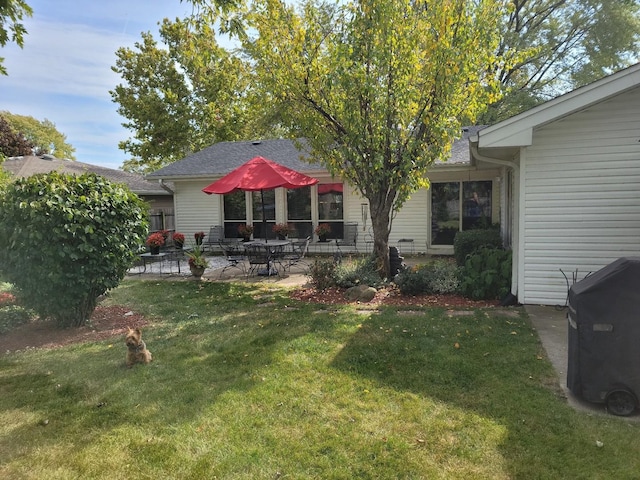 view of yard featuring a patio area