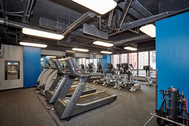 view of exercise room