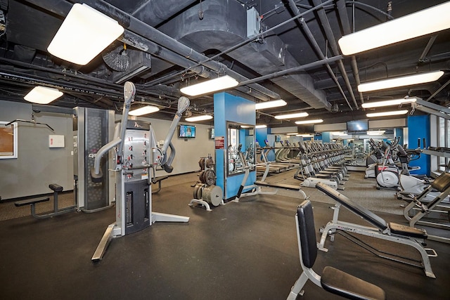 view of workout area