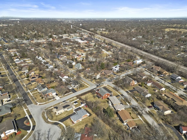 drone / aerial view with a residential view