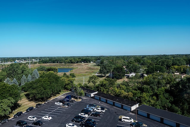 aerial view featuring a view of trees