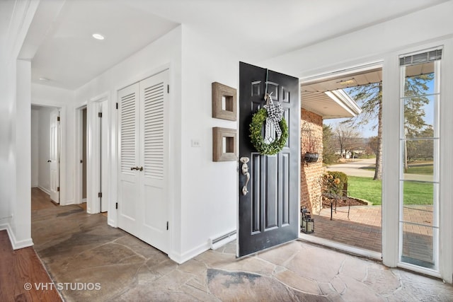 foyer with baseboards