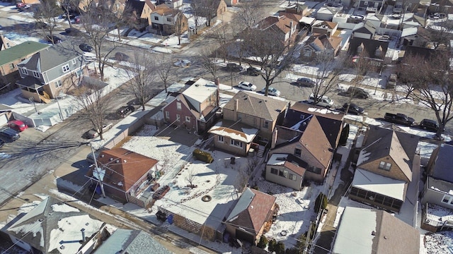 aerial view with a residential view