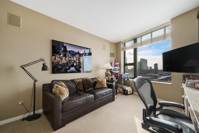 501 N Clinton St Unit 1705, Chicago, IL 60654 - home office featuring carpet flooring