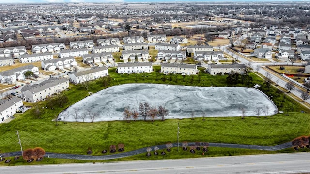 aerial view with a residential view