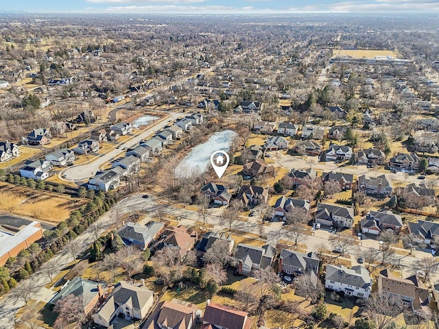 drone / aerial view with a residential view