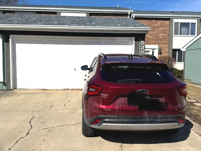 garage with driveway