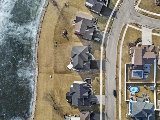 aerial view featuring a residential view