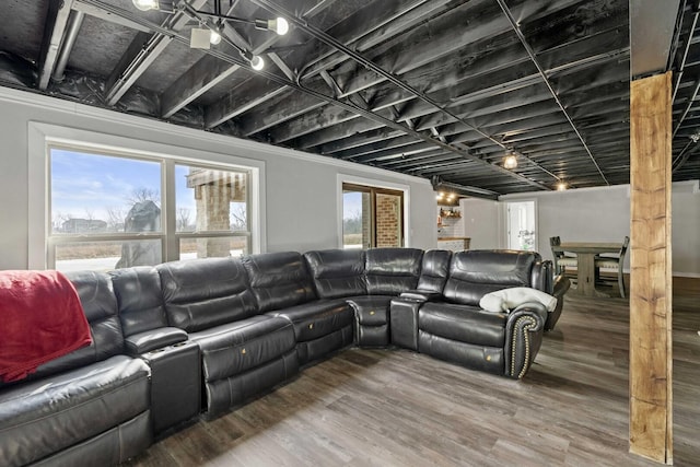 living room featuring wood finished floors