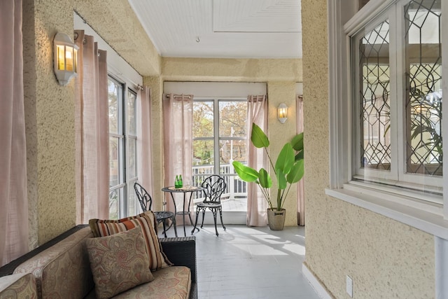 714 Sheridan Rd, Evanston, IL 60202 - sunroom with french doors and wallpapered walls