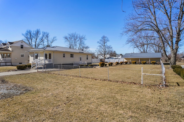 exterior space with fence