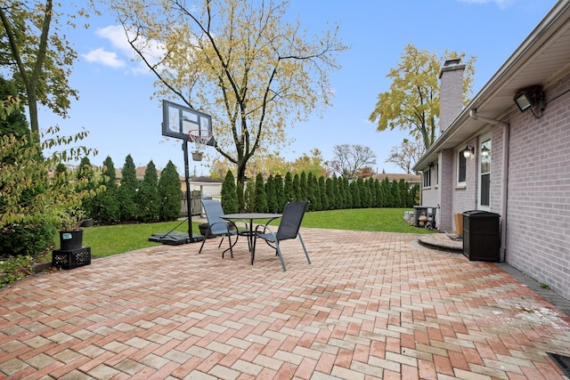 view of patio with fence