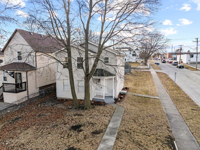 view of home's exterior with covered porch