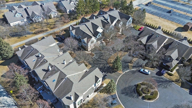 aerial view with a residential view