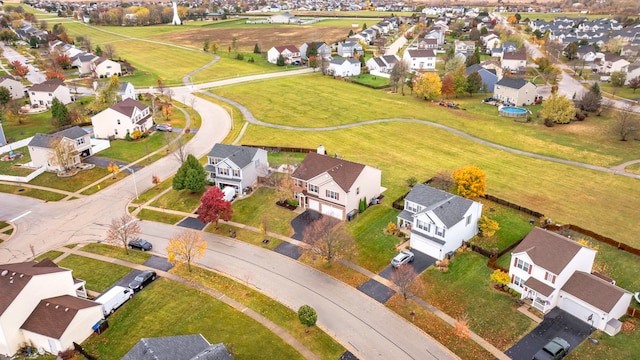 bird's eye view with a residential view