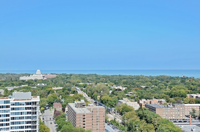 birds eye view of property featuring a view of city