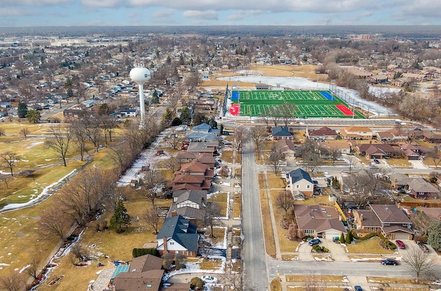 bird's eye view featuring a residential view