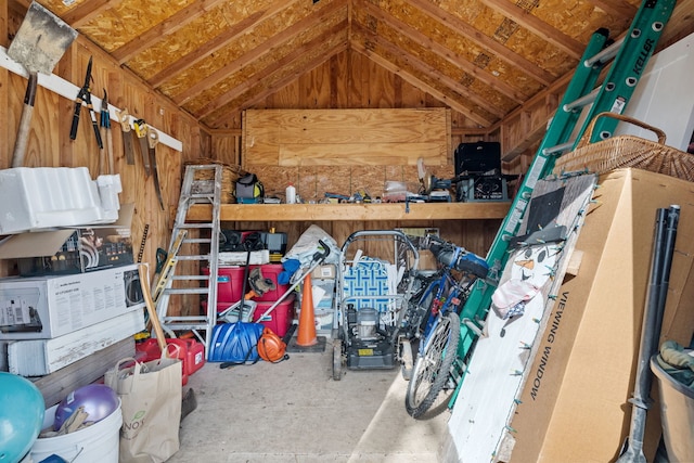 view of storage area