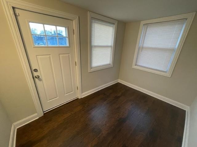 1317 Franklin Ave, Chicago Heights, IL 60411 - foyer entrance featuring dark wood-style floors and baseboards