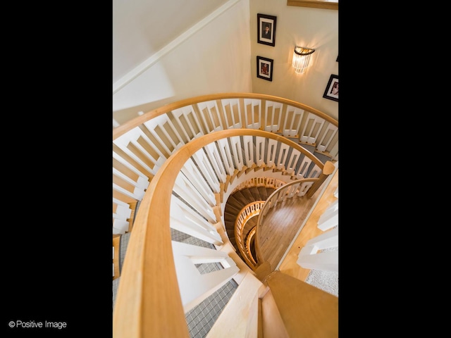 stairs with arched walkways