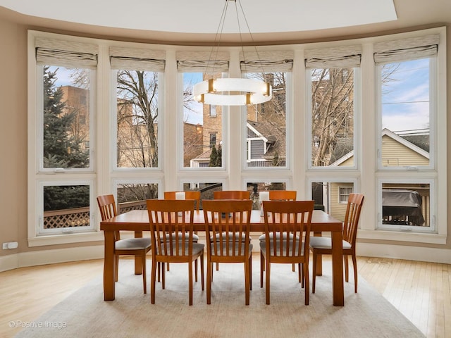 dining room with wood finished floors