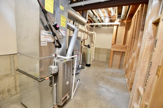 utility room with heating unit