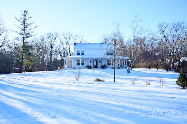 view of front of property featuring a porch