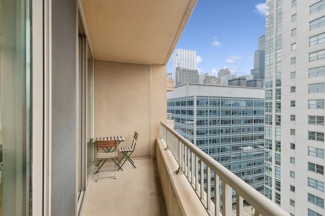 balcony with a view of city