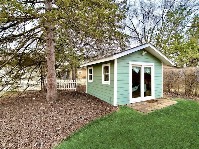 view of outbuilding with an outbuilding