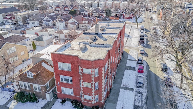 aerial view with a residential view