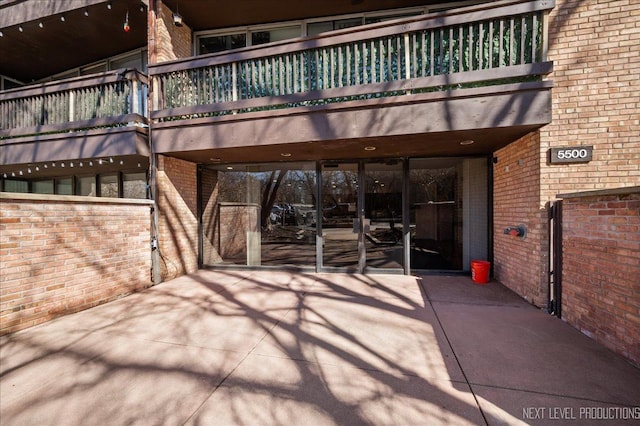 view of patio / terrace with a balcony