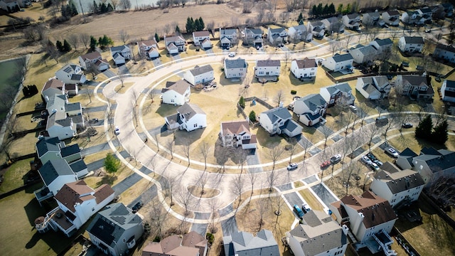 drone / aerial view with a residential view