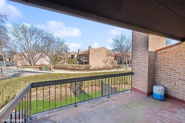 balcony with a residential view