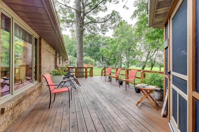 view of wooden terrace