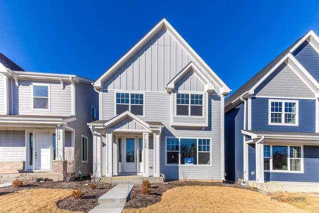 view of front of property featuring board and batten siding