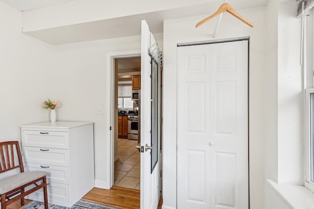 hall with light wood finished floors