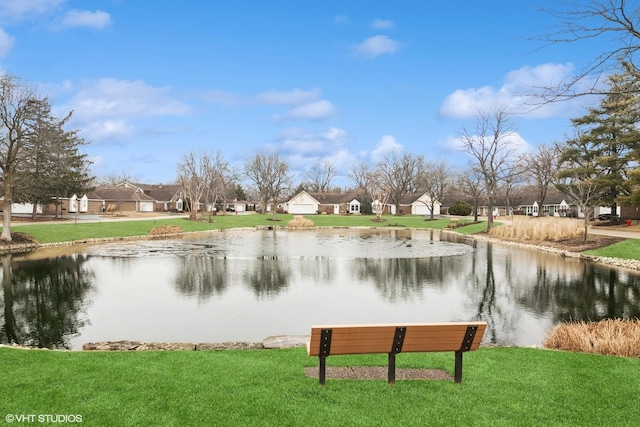 view of water feature featuring a residential view