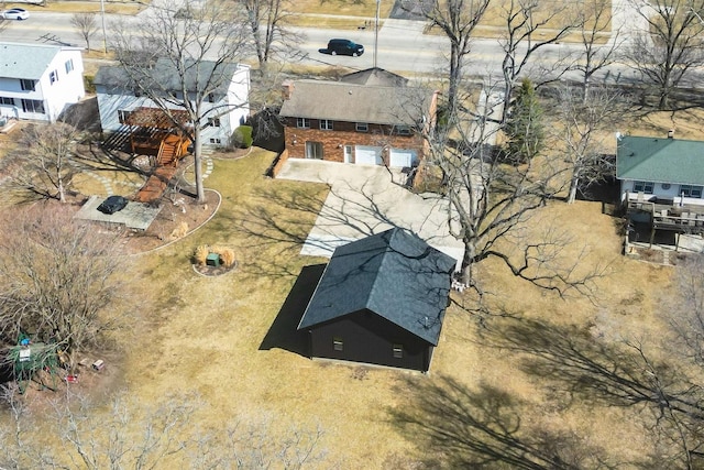 bird's eye view featuring a residential view