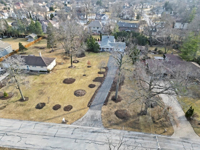 drone / aerial view with a residential view