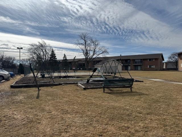 exterior space featuring playground community