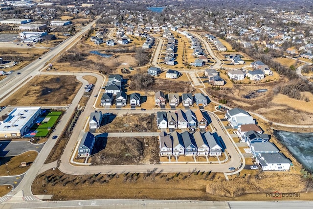 aerial view featuring a residential view