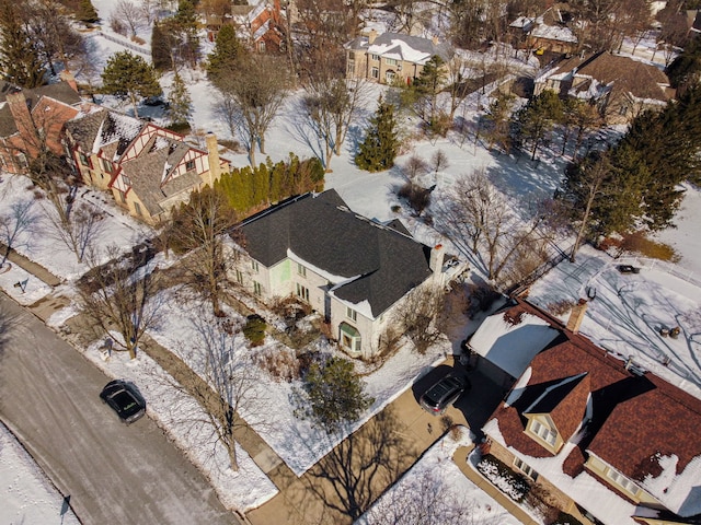 drone / aerial view with a residential view