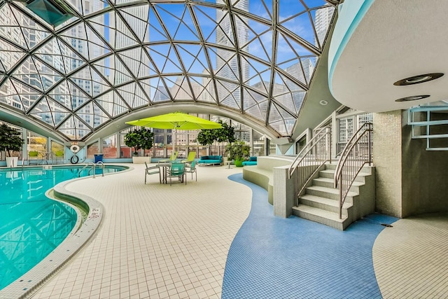 400 E Randolph St Unit 1824, Chicago, IL 60601 - pool featuring a patio and glass enclosure