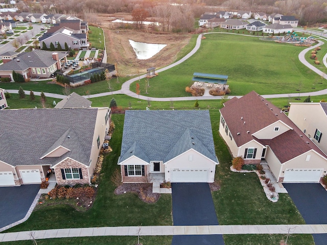 aerial view featuring a residential view