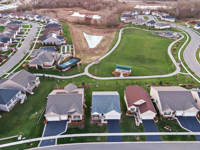 birds eye view of property featuring a residential view