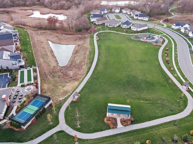 drone / aerial view featuring a residential view