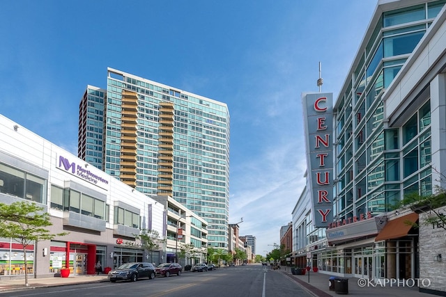 view of property with a city view