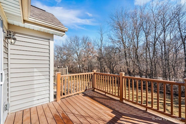 view of wooden deck