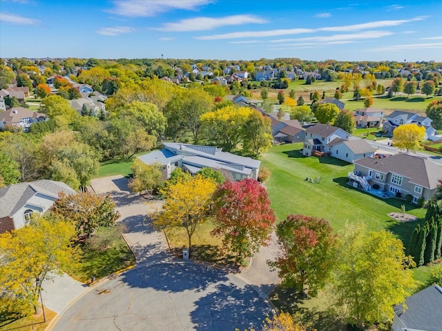 bird's eye view featuring a residential view